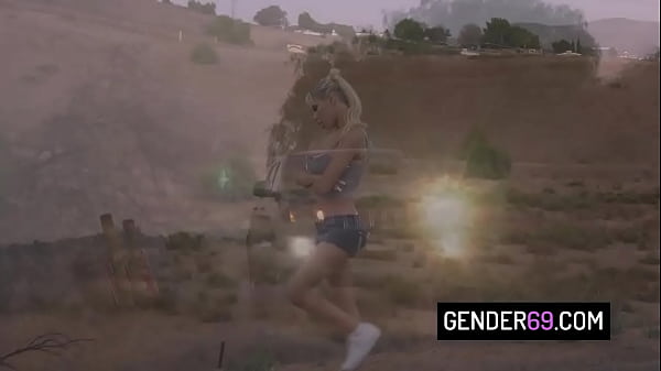 Image Lucky stranger analed hot blonde transsexual hitchhiker