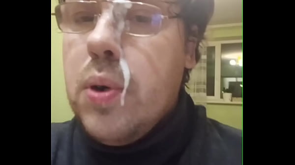 Image A dirty professor made a porn for his student! He jerks off and eats cum because he missed his student's cock!