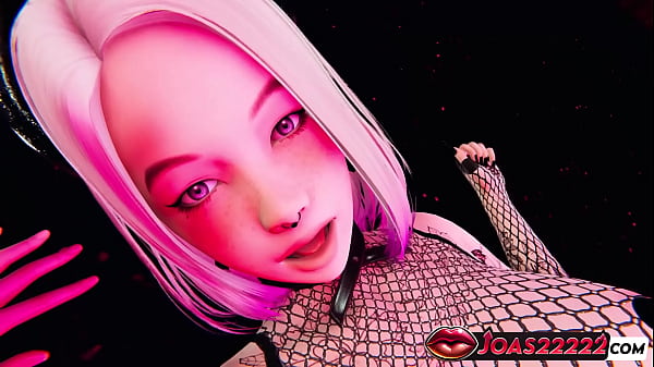 Image Sexy Blonde Luanna Vicktoria in BDSM Costume: Rule34 Animation with Wet Pussy Fingering in Club Scene, Anal Vibrator Stimulation, and Desk Cunnilingus with Squirt
