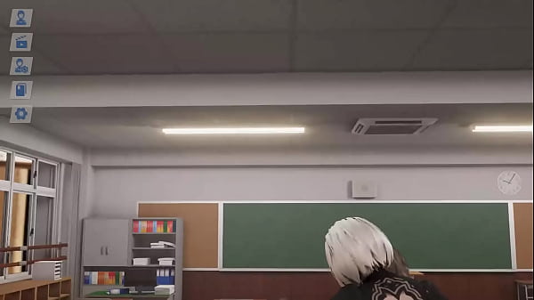 Image Leon's huge penis surprised 2B. Hentai Game 3D Animation