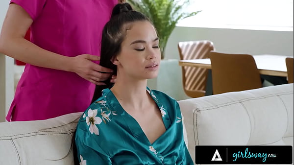 Image GIRLSWAY - Horny Relaxing Angelina Moon Mistakes Hot Masseuse Alison Rey For Her Husband