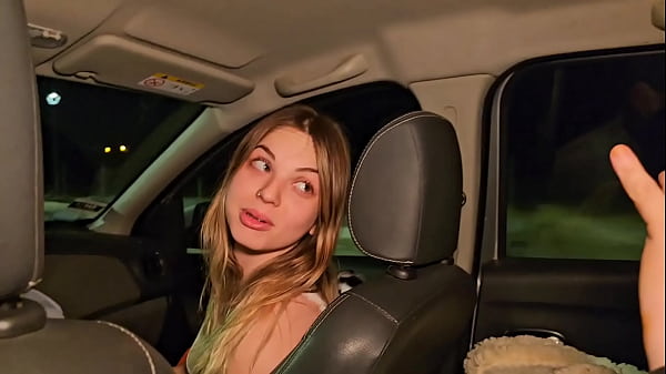 Image Keilabassi's nymphomaniac and Steffcrime can't hold back and suck her off inside the car.