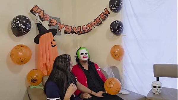 Image Homemade Halloween Threesome with Stepmother, Stepdaughter, and Stepson