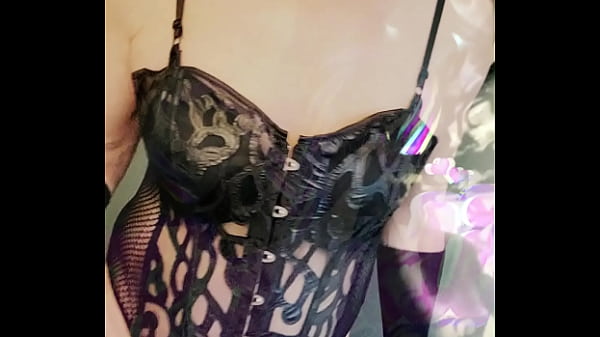 Image Hot Tranny Kandi Kane gets her ass pounded by Thick Purple Dildo