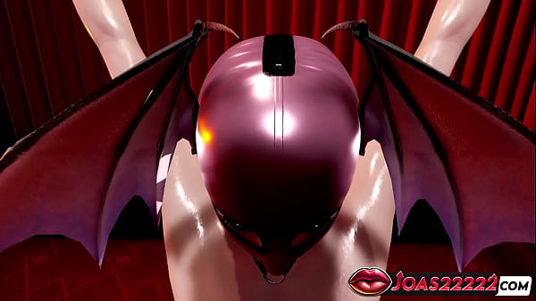 Image Halloween Succubus Morrigan in Tight Pink Latex Bodysuit - 3D Hentai POV Bondage Tease!