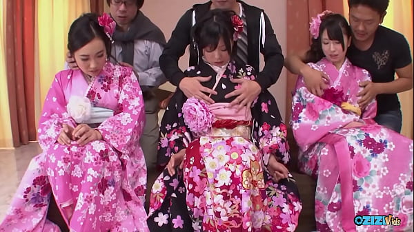 Image The cosplay kimono is seeing new uses as the women join the synchronized bisexual dance