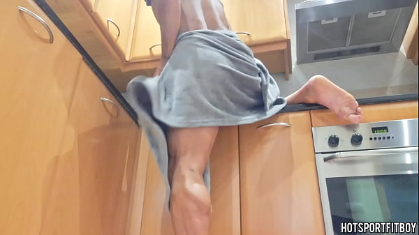 Image I love masturbating my big cock in the kitchen and cum hard