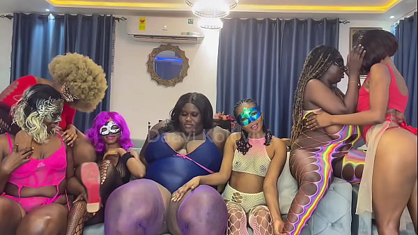 Image Halloween Masquerade Lesbian Sex Party With Seven Girls Fucking Each Other Scene. 6
