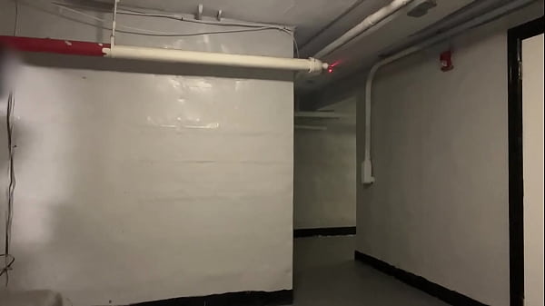Image Risky Business: Public Basement Handjob with Double Cums