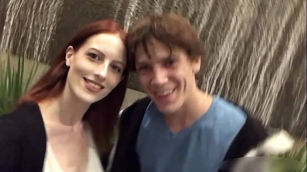 Image Stunning redhead teen Alex Harper takes care of a huge cock in this homemade porn video