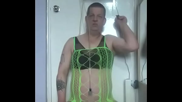 Image useing a cow milking machine above my head to allow pee to flow above me so i can swallow it after ive unscrewed the valve uncut