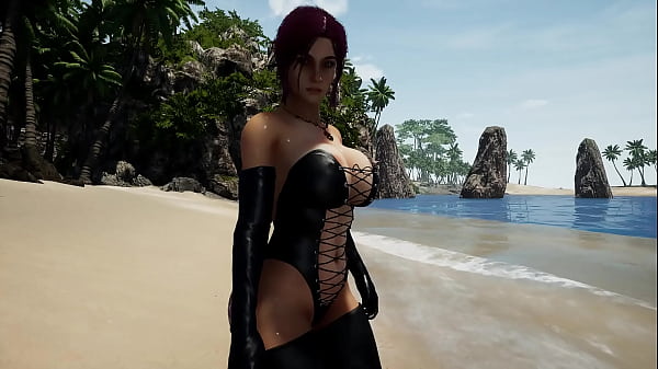 Image Modest girl Tifa puts on latex and becomes a depraved slut. Hentai Game 3D. Animation. Anime