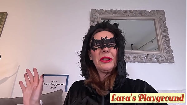 Image Batgirl Lara Latex Reporting for Duty on Halloween at LarasPlayground