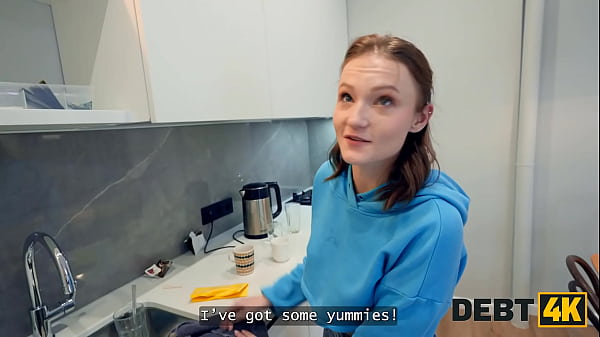 Image DEBT4k. Naughty college slut has no rules and is having ANAL FUCK with a house manager