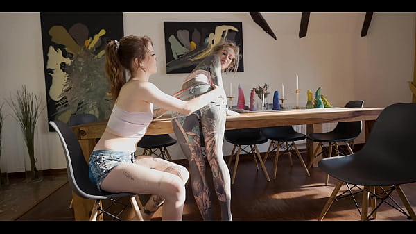 Image Tattoo Lesbians ANAL Extreme - Anuskatzz squirt all over Eden Ivy - Toys, gapes, ATM