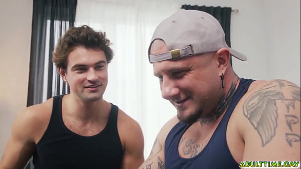 Image Two straight buddies Crush Daddy and Mike Monroe come up with flimsy excuses to jerk off together and then go even further