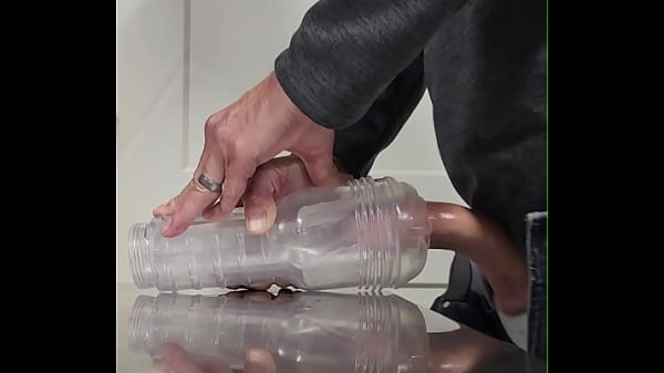 Image Curved cock fucking clear fleshlight