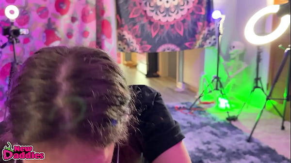 Image Amateur NEW College Brunette ~ Halloween POV Blowjob