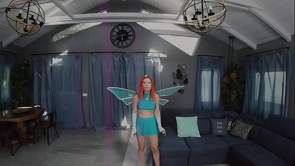 Image VR Conk: Skinny Redhead Bloom Sucks A Huge Cock In Winx Cosplay Paroody
