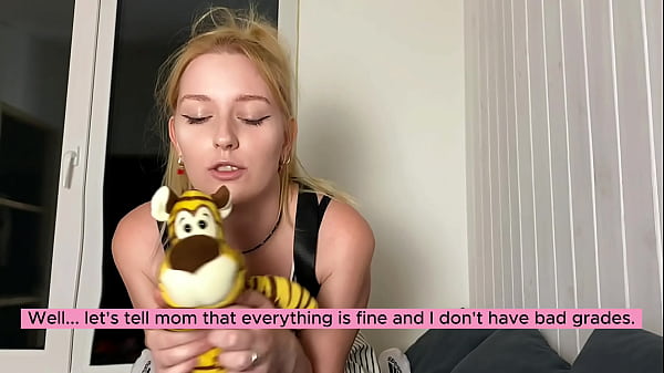 Image Teen girl gives blowjob and fucks stepdad because of bad grade