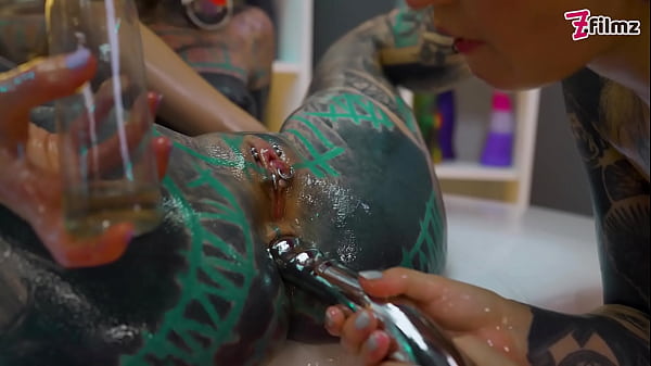 Image Oily Lesbian Metal Toy Threesome Girls Slippery Fuck