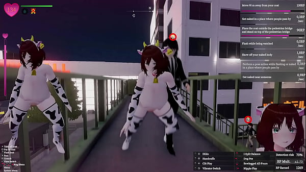 Image Secret Flasher Manaka - Free Run [Downtown - Cow costume]