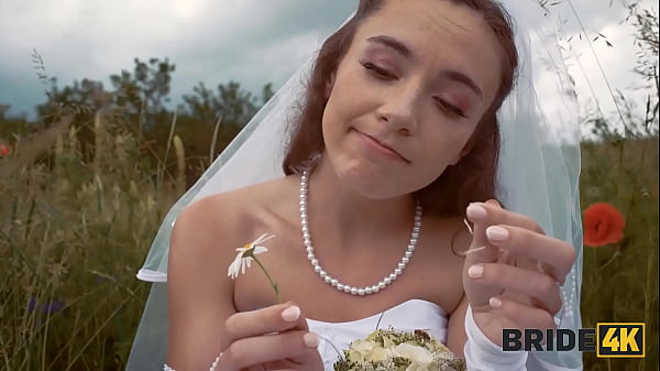 Image BRIDE4K. Sakura Hell ran away from her wedding and showed her tits to a strange shepherd