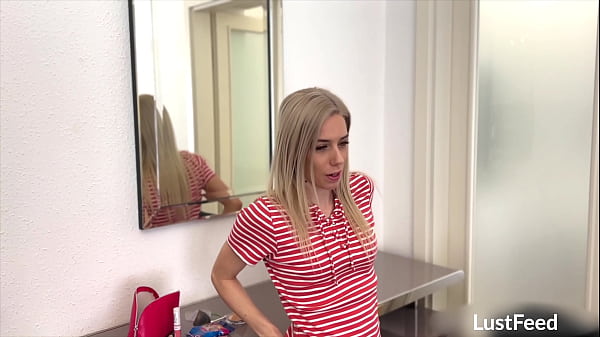 Image Petite blondie Nesty fucks and sucks in her hotel room