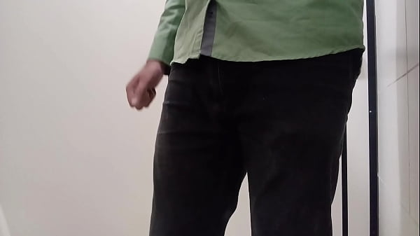 Image Shivam masterbating with erected dick in college toilet