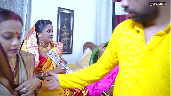 Image Desi Horny Indian Three Bhabhi wants to get Fucked By Their Dewar like a Bhabhi's Groupsex Party ( Hindi Audio )