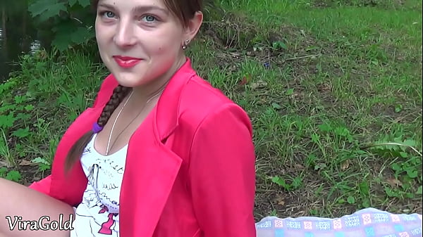 Image Creampie in wet pussy on a picnic in the woods