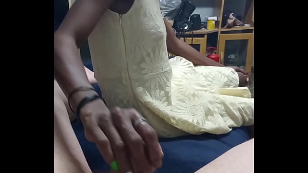 Image Black girl gives Nice handjob while wife suck my dick with pleasure