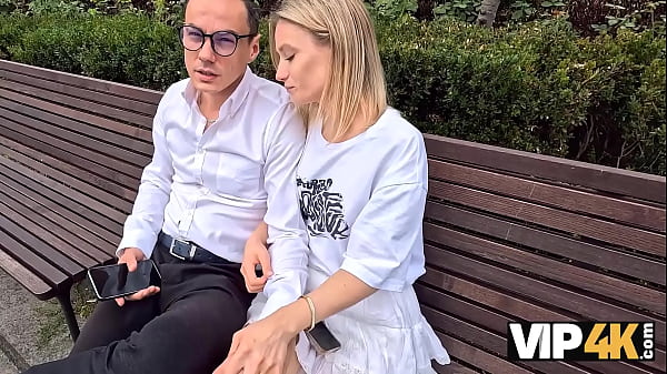 Image VIP4K. Cute blonde cheating on her boyfriend for money