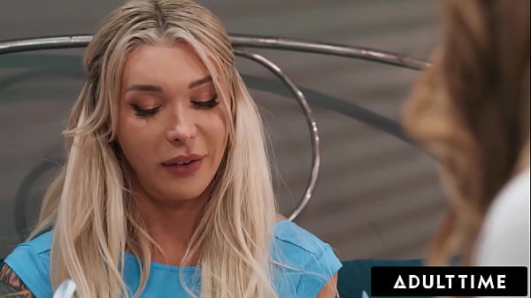 Image ADULT TIME - Caring Cis Babe Ashley Lane Gifts Thong To Sexy Blonde Trans Roomie Aubrey Kate