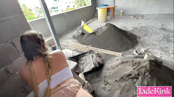 Image Couple gets naughty while outdoor and fucks in construction site