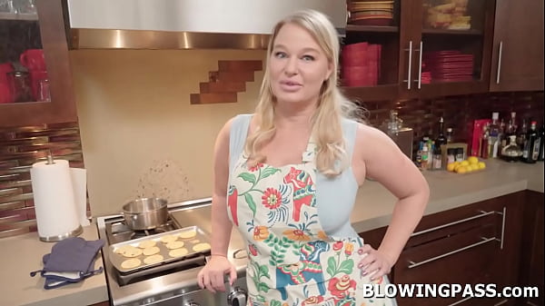 Image Stepmom secretly giving stepson blowjob