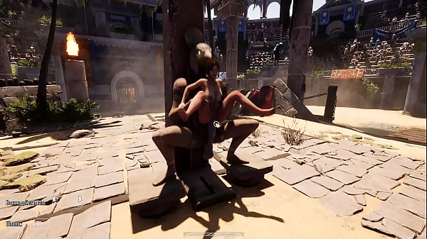 Image A huge dick against Lara Croft's tight ass in an arena where 1,000 spectators are watching. 3D Hentai Game Animation 3D Hentai Game Animation