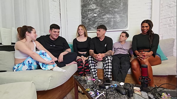 Image 3 vs 3! Truth or dare? Game night with friends turns into amateur orgy!