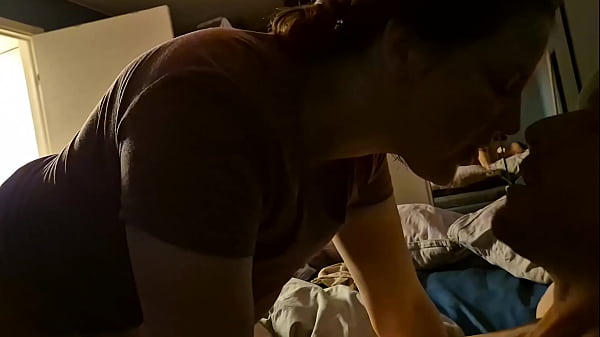 Image Long blowjob with hard mouth fuck cum