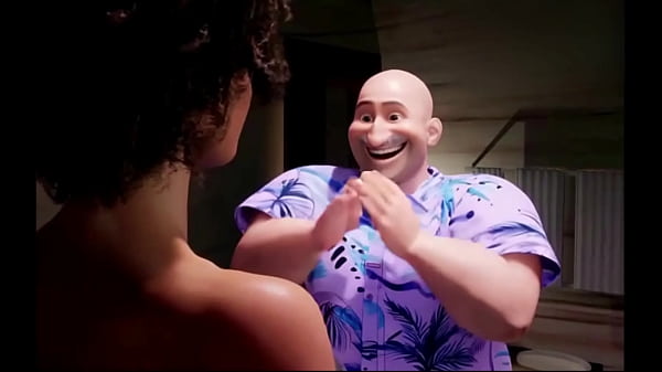 Image ebony sexy girl with a perfect ass and a fat old man