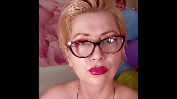 Image Dildoing of a mature bitch on a background of colorful balloons ...))