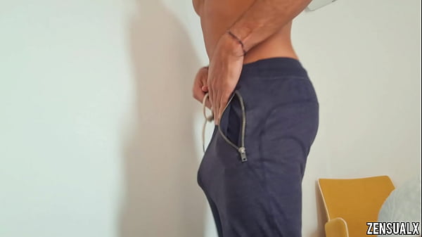 Image Masturbating and humping my big cock in a Hotel Room