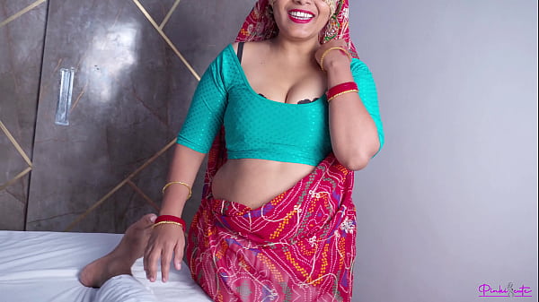 Image Desi newly married (bahu)Pinky lost her control after seeing father-in-law's thick long big dick and she rides on sasur ji.