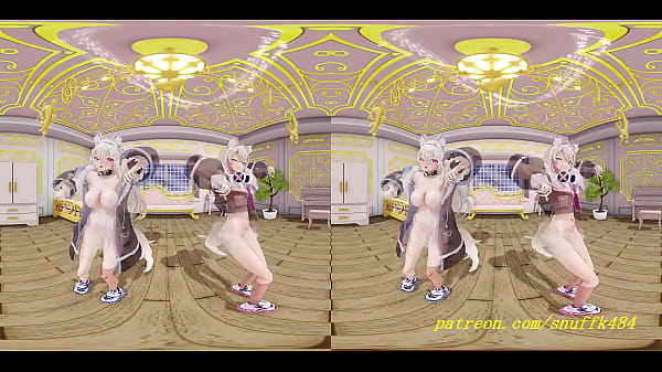 Image VR180 mmd FuwaMoco Dance 3d hololive Hentai