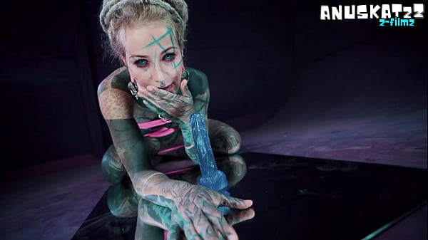 Image Your Trippy hippie plays with pippie and anal dildo