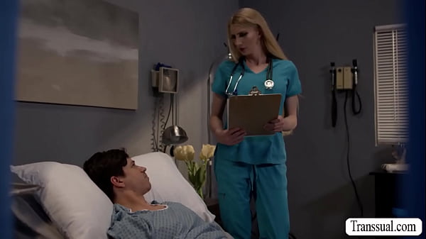 Image TS nurse sucks weak patients dick to have energy