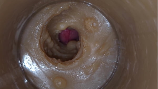 Image Precum squirting in my pussy toy Camera In Vagina 4k. Extreme close up!