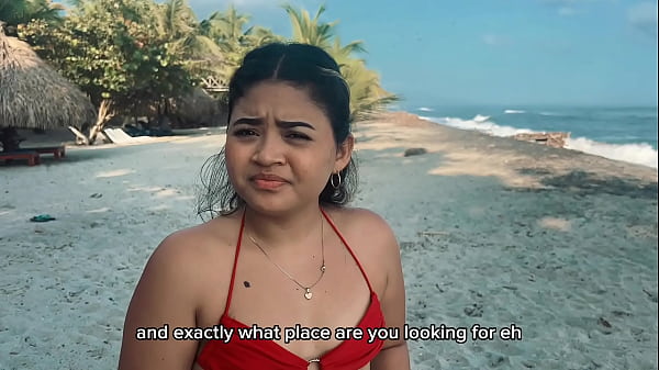 Image Chica perdida en la playa es follada por un gu&iacute_a tur&iacute_stico