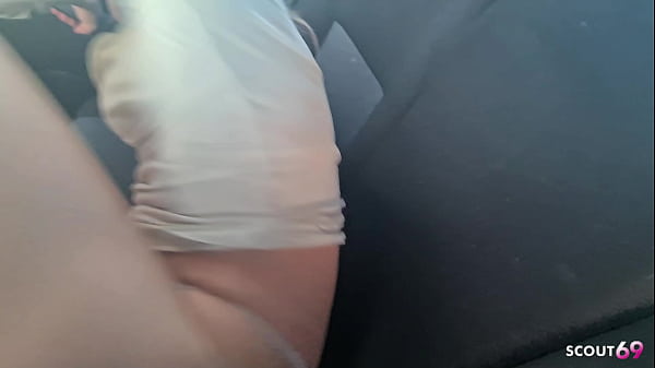 Image German Green Eyes Teen Bitch Pick Up and talk to Fuck by Stranger in his car and swallow his load