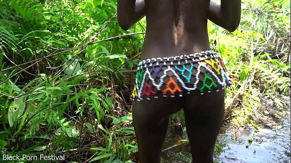 Image Skinny ebony tribe girl fucked in the forrest stream.mp4